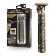 T-Blade Beard Trimmer for Men with Ergonomic Dragon Handle, Zero-Gapped, 4 Guide Combs