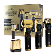 3-PIECE INTERCHANGEABLE BATTERY HAIR CUTTING KIT