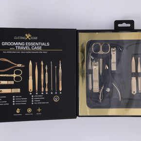 Ultimate Men’s Grooming 3-Piece Bundle: 12-in-1 Manicure Kit, T-Blade Trimmer & Nose Trimmer