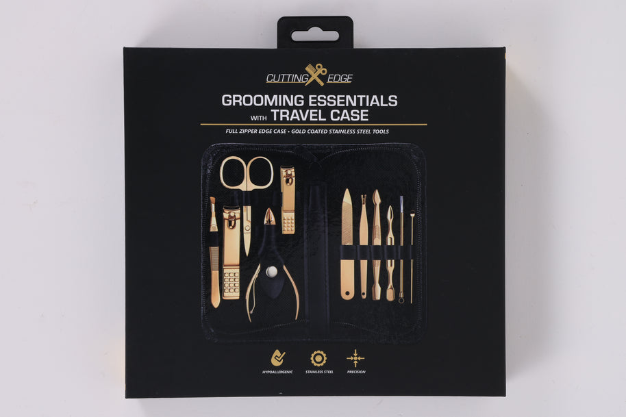 Ultimate Men’s Grooming 3-Piece Bundle: 12-in-1 Manicure Kit, T-Blade Trimmer & Nose Trimmer