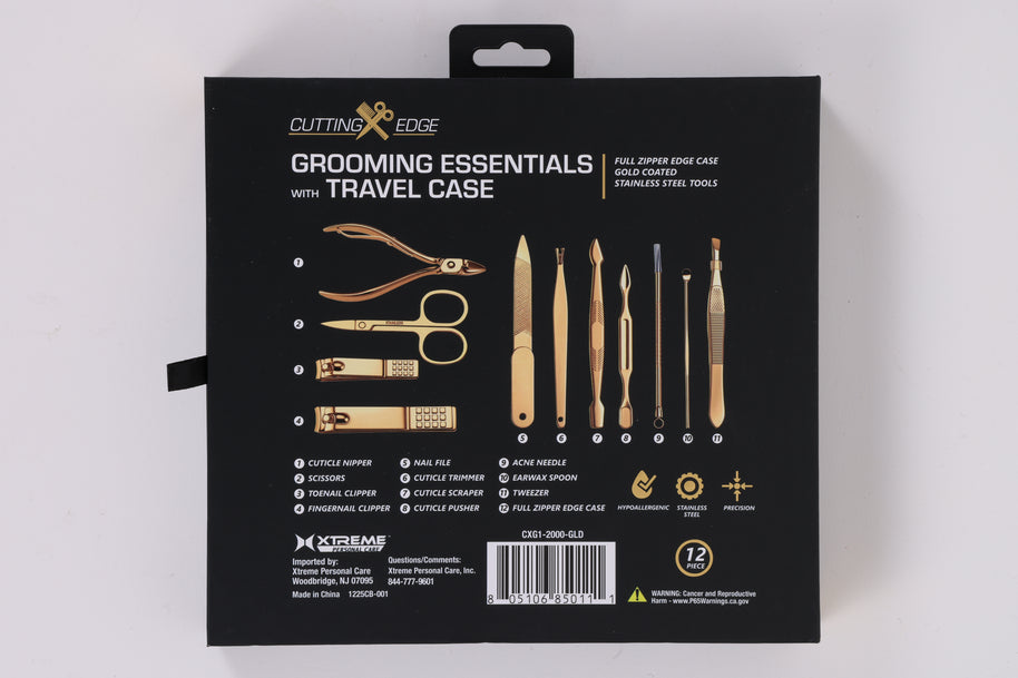 Ultimate Men’s Grooming 3-Piece Bundle: 12-in-1 Manicure Kit, T-Blade Trimmer & Nose Trimmer