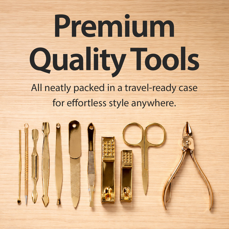 Ultimate Men’s Grooming 3-Piece Bundle: 12-in-1 Manicure Kit, T-Blade Trimmer & Nose Trimmer