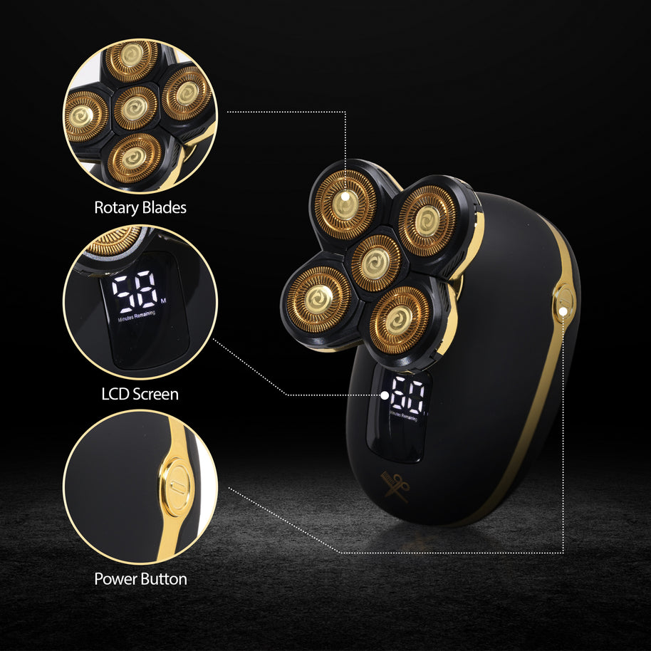 RECHARGEABLE LCD HEAD SHAVER