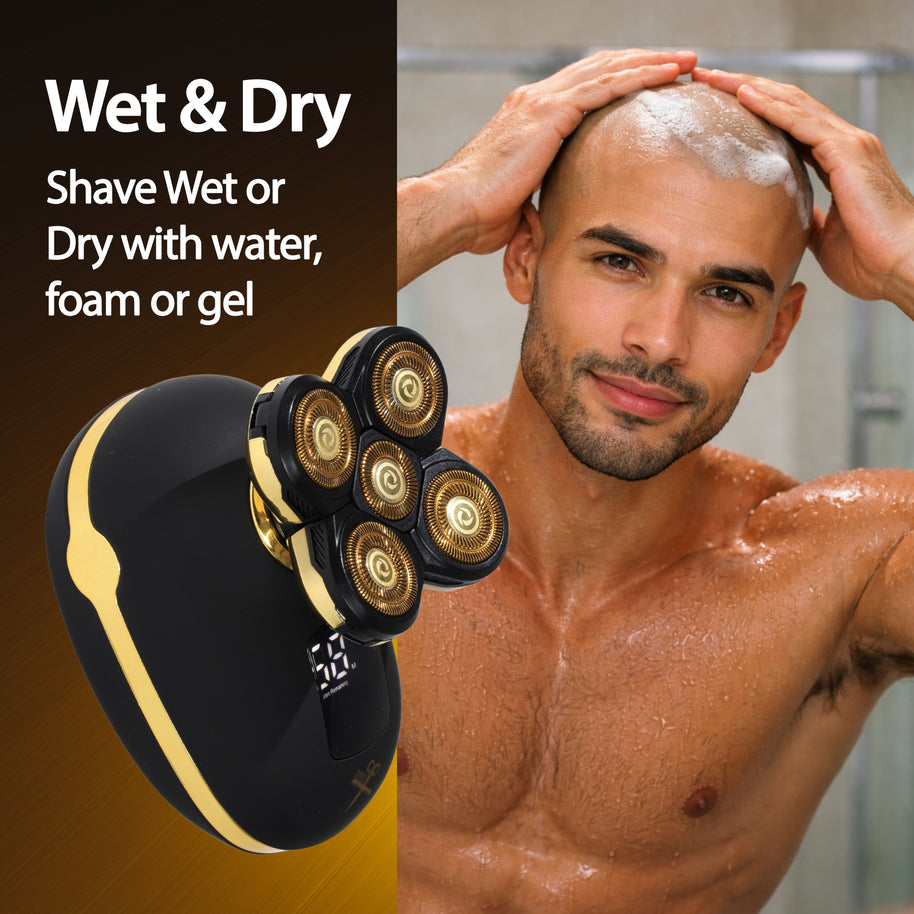 RECHARGEABLE LCD HEAD SHAVER