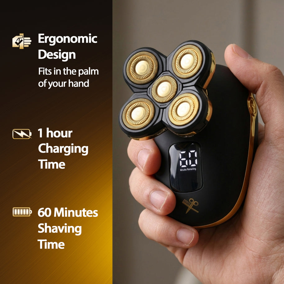 RECHARGEABLE LCD HEAD SHAVER