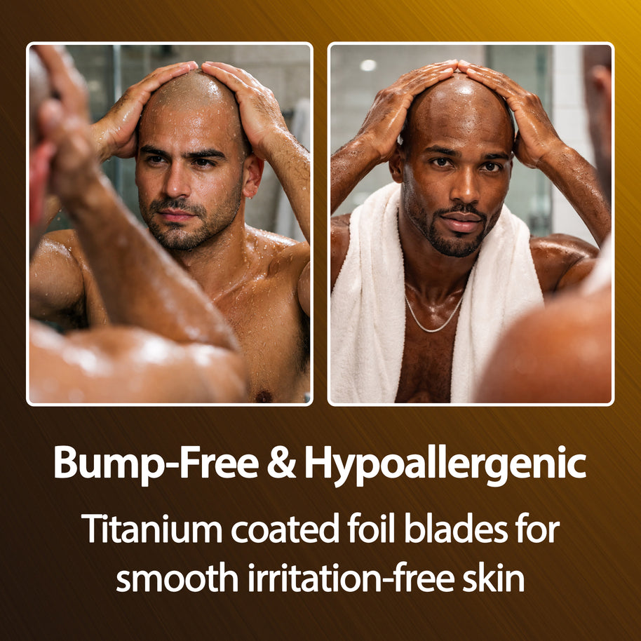 RECHARGEABLE LCD HEAD SHAVER