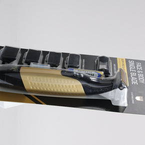 Face & Body Single Blade Trimmer – Wet/Dry Hybrid Shaver & Groomer with 5 Attachment Combs