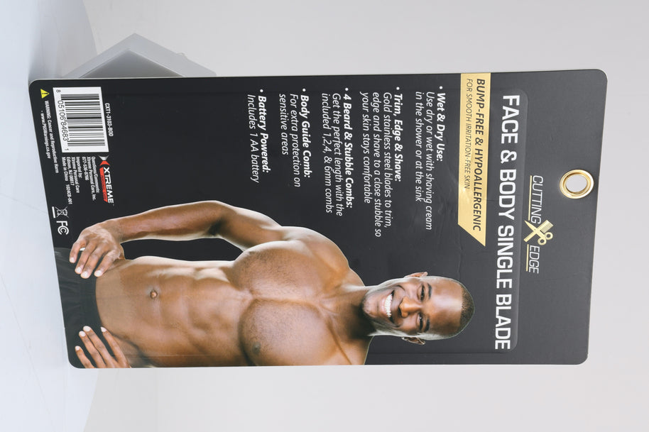 Face & Body Single Blade Trimmer – Wet/Dry Hybrid Shaver & Groomer with 5 Attachment Combs