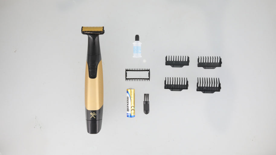 Face & Body Single Blade Trimmer – Wet/Dry Hybrid Shaver & Groomer with 5 Attachment Combs