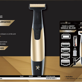 Precision Grooming Bundle: Hybrid Body Trimmer & Gold-Coated Nail Kit