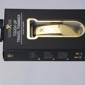 Hypoallergenic Battery-Powered T-Blade Beard Trimmer for Men with 3 Guide Combs, Gold