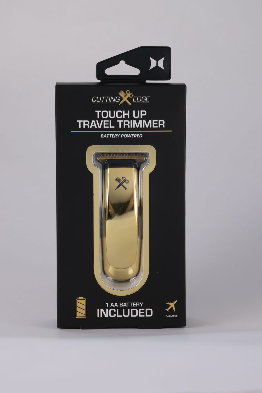 Hypoallergenic Battery-Powered T-Blade Beard Trimmer for Men with 3 Guide Combs, Gold