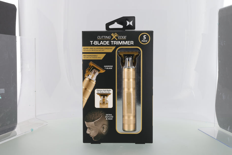 T-Blade Beard Trimmer for Men with Ergonomic Dragon Handle, Zero-Gapped, 4 Guide Combs