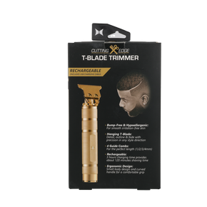 T-Blade Beard Trimmer for Men with Ergonomic Dragon Handle, Zero-Gapped, 4 Guide Combs