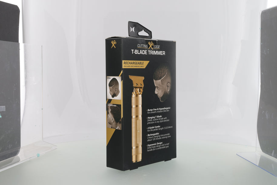 T-Blade Beard Trimmer for Men with Ergonomic Dragon Handle, Zero-Gapped, 4 Guide Combs