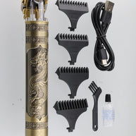 T-Blade Beard Trimmer for Men with Ergonomic Dragon Handle, Zero-Gapped, 4 Guide Combs