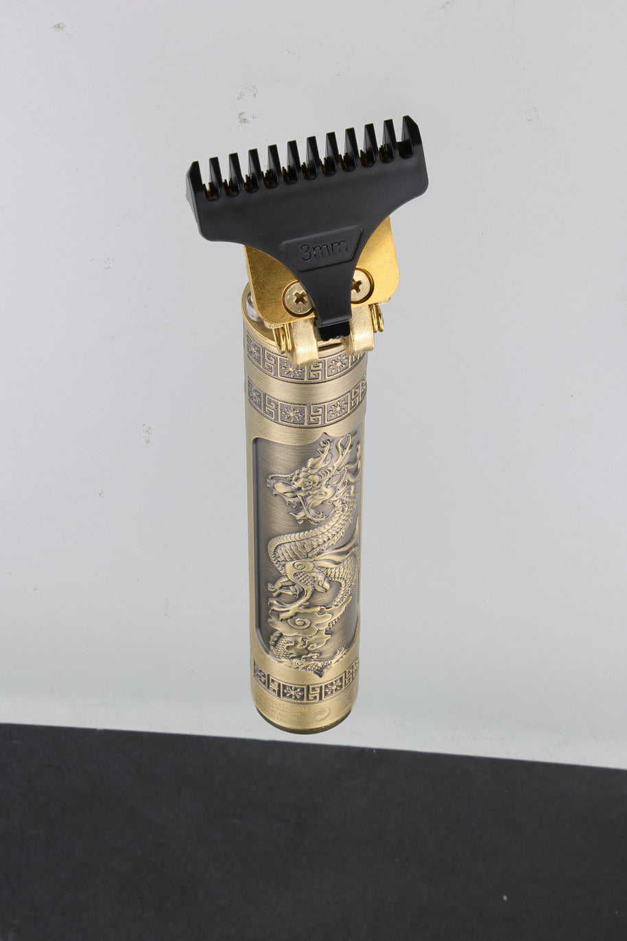 T-Blade Beard Trimmer for Men with Ergonomic Dragon Handle, Zero-Gapped, 4 Guide Combs