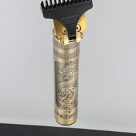 T-Blade Beard Trimmer for Men with Ergonomic Dragon Handle, Zero-Gapped, 4 Guide Combs