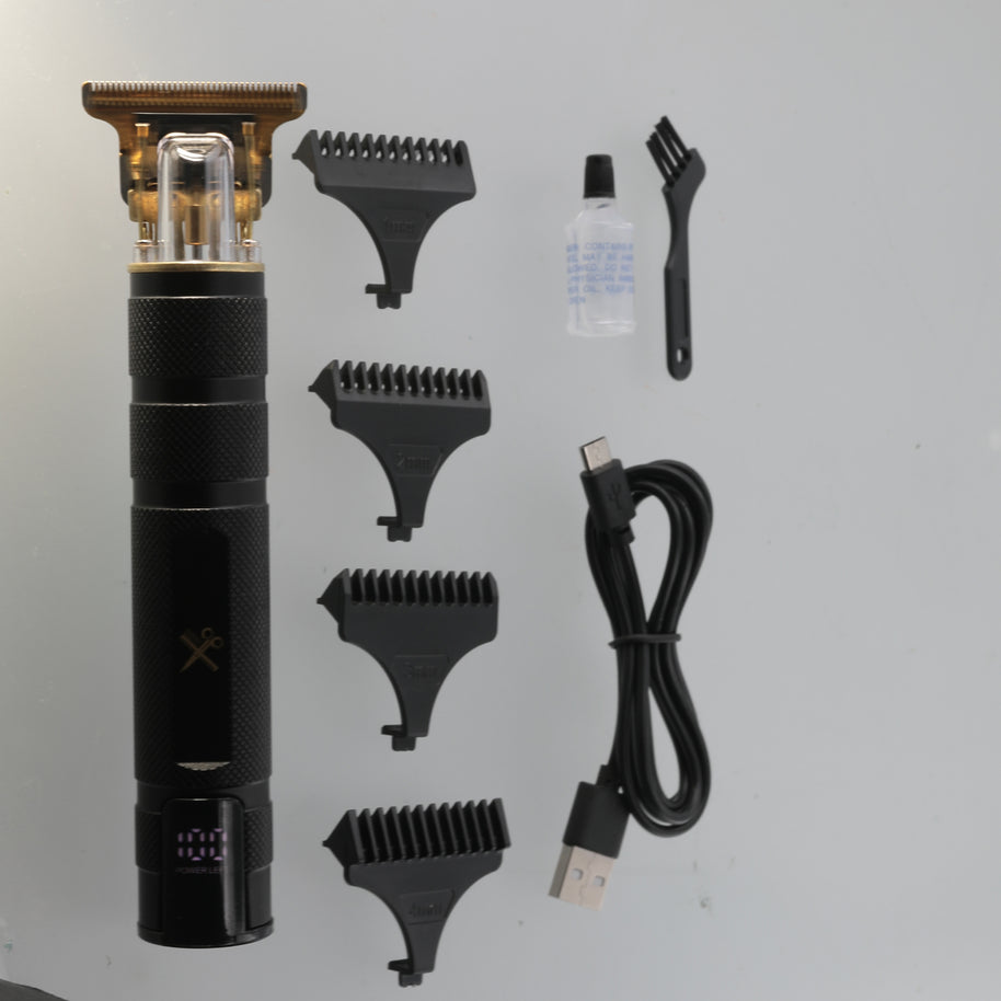 Elite Grooming Bundle: LCD T-Blade Trimmer & Kyoto Dual Gold Foil Shaver