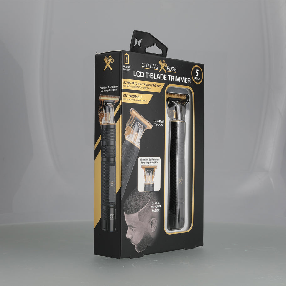 Elite Grooming Bundle: LCD T-Blade Trimmer & Kyoto Dual Gold Foil Shaver