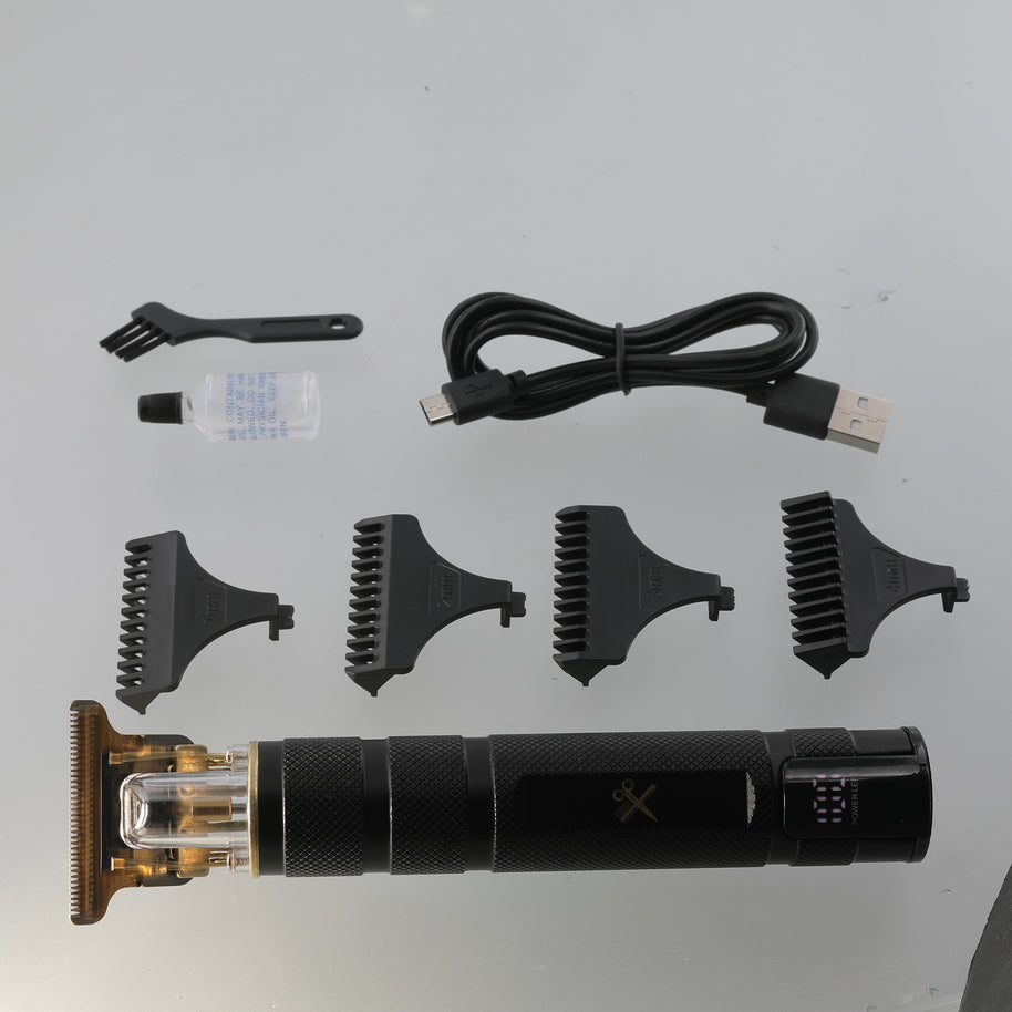 Elite Grooming Bundle: LCD T-Blade Trimmer & Kyoto Dual Gold Foil Shaver