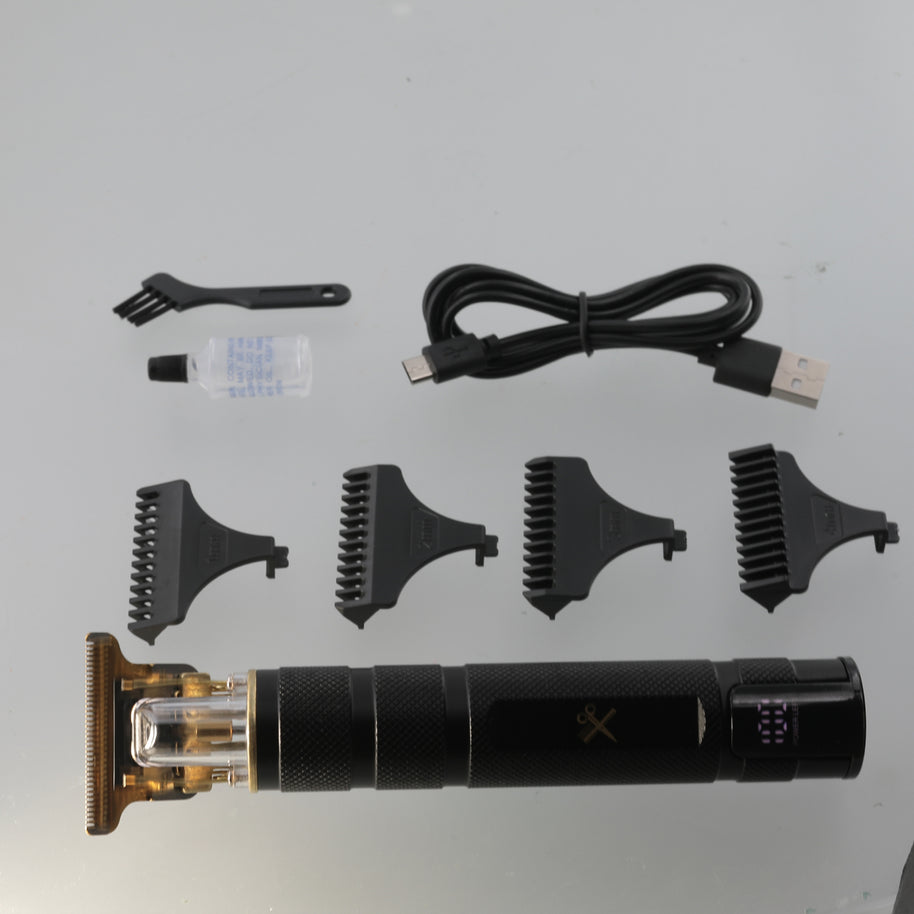 Elite Grooming Bundle: LCD T-Blade Trimmer & Kyoto Dual Gold Foil Shaver