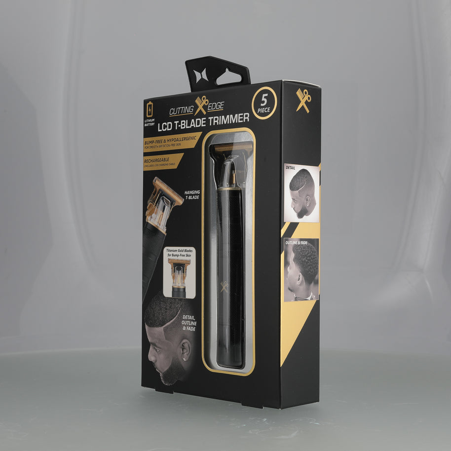 Elite Grooming Bundle: LCD T-Blade Trimmer & Kyoto Dual Gold Foil Shaver