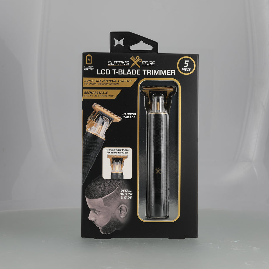 Elite Grooming Bundle: LCD T-Blade Trimmer & Kyoto Dual Gold Foil Shaver