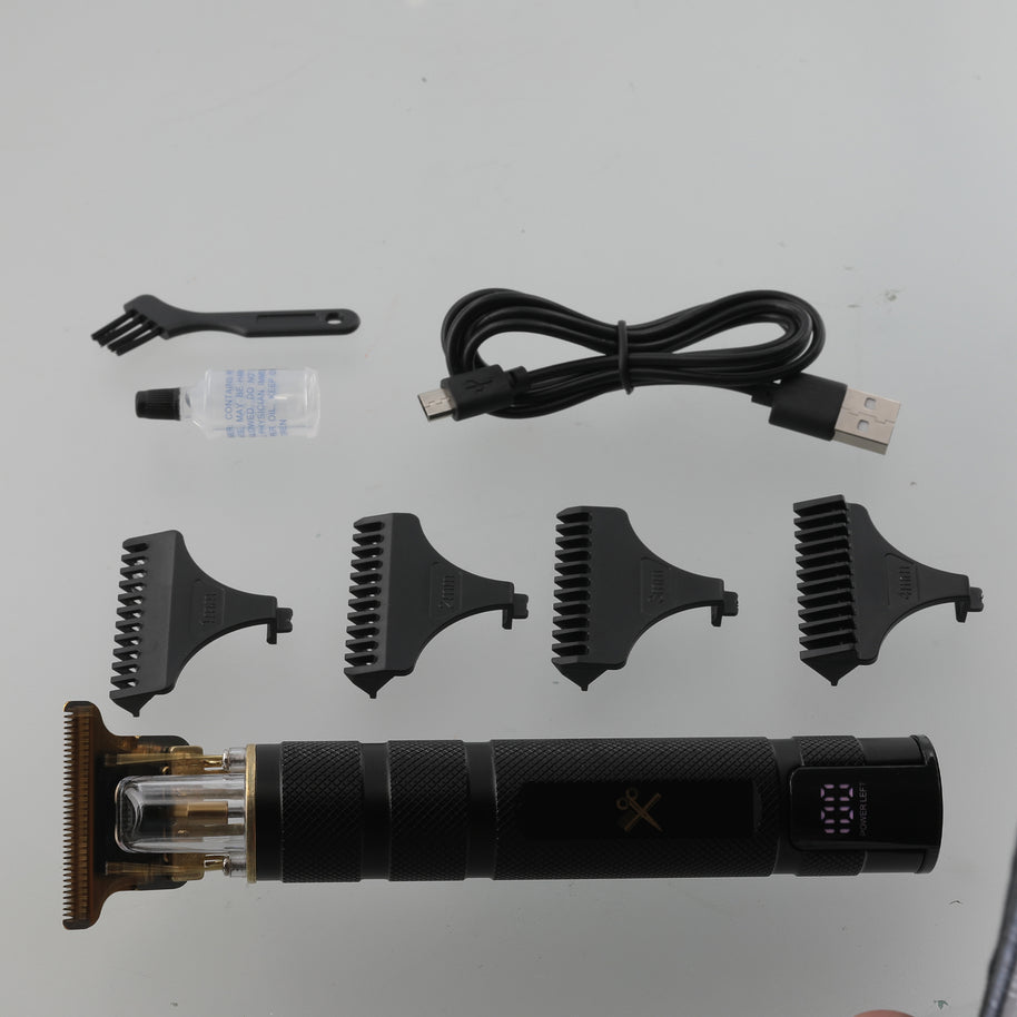 Elite Grooming Bundle: LCD T-Blade Trimmer & Kyoto Dual Gold Foil Shaver