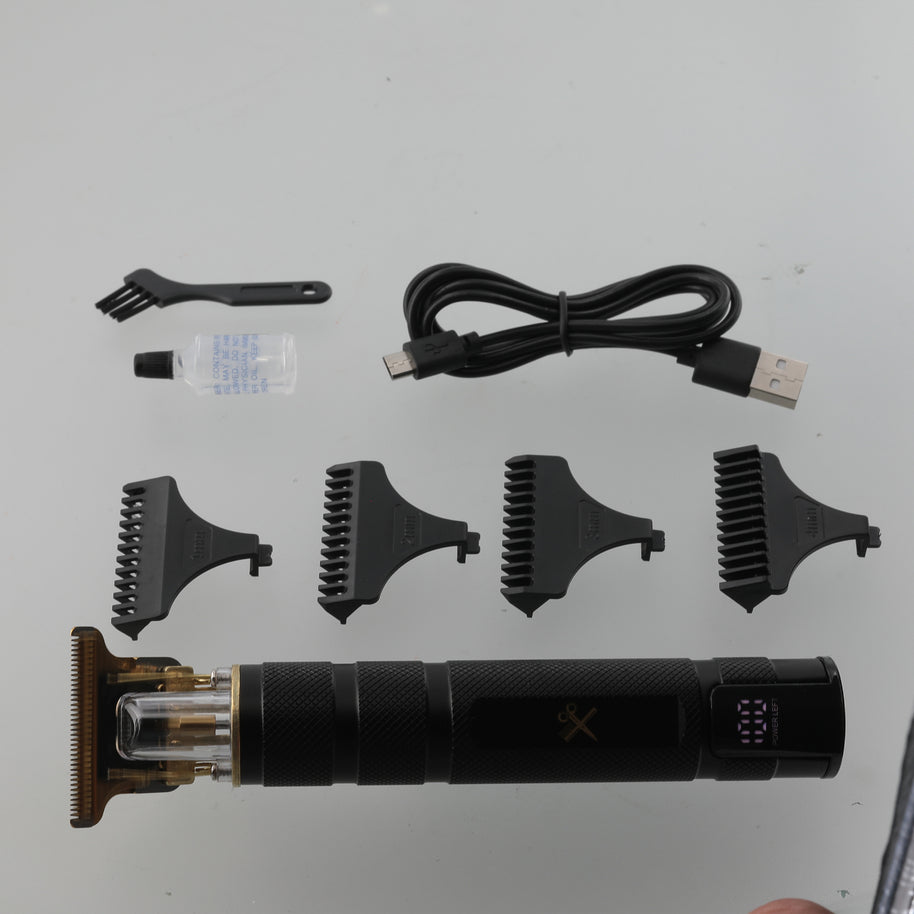 Elite Grooming Bundle: LCD T-Blade Trimmer & Kyoto Dual Gold Foil Shaver