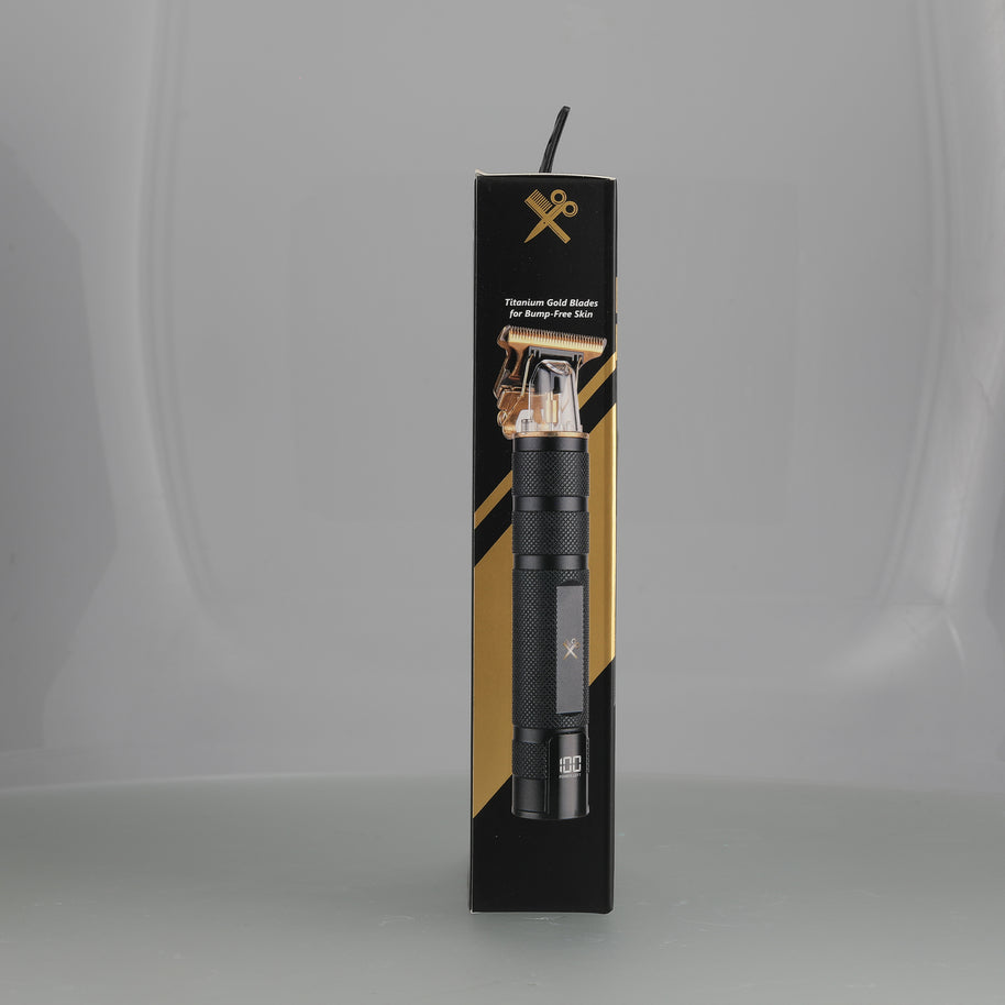Elite Grooming Bundle: LCD T-Blade Trimmer & Kyoto Dual Gold Foil Shaver