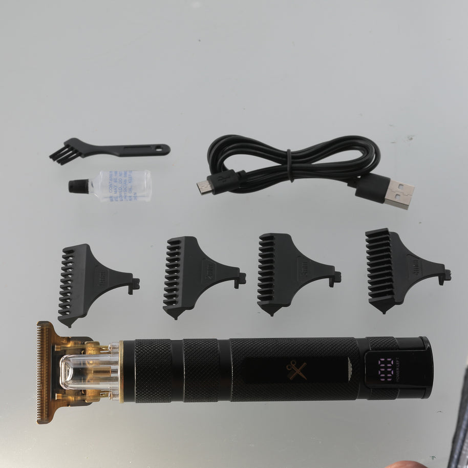 Elite Grooming Bundle: LCD T-Blade Trimmer & Kyoto Dual Gold Foil Shaver