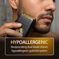 Elite Grooming Bundle: LCD T-Blade Trimmer & Kyoto Dual Gold Foil Shaver