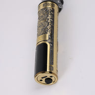 Kyoto Rechargeable LCD Trimmer – Professional Hair & Beard Detailer – 120 Minute Battery – Gold Dragon Embossed Metal Body