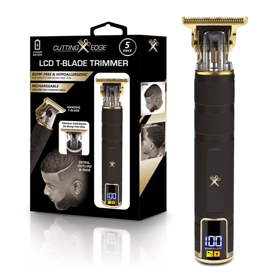 Elite Grooming Bundle: LCD T-Blade Trimmer & Kyoto Dual Gold Foil Shaver
