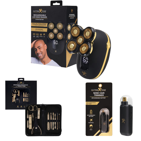 Complete Head Shaver & Grooming 3-Piece Bundle