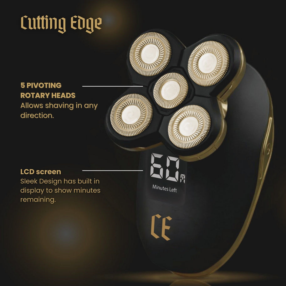 RECHARGEABLE LCD HEAD SHAVER | Lithium Battery
