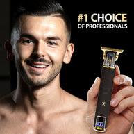 Elite Grooming Bundle: LCD T-Blade Trimmer & Kyoto Dual Gold Foil Shaver